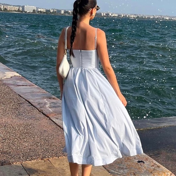 HOUSE OF CB 'Lolita' Soft Blue Corset Sundress - Picture 4 of 9